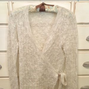 Ann Taylor wrap sweater with sequins 🌟